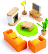 Hape E3459 – Kinderzimmer, kleines Puppenhaus Naty Shop Wohnzimmer