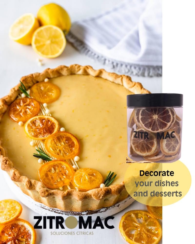 45 g getrocknete Zitronenscheiben, Trockenfruchtscheiben für Cocktails, getrocknete Zitrone für Weihnachtsdekoration, Glühwein, Tee, Backen | 100 % natürliche getrocknete Zitronen, dehydrierte Produkte Naty Shop