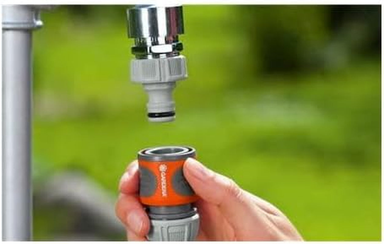 Gardena Kupplungsset: Schlauchkupplung für 13 mm (1/2 Zoll) und 15 mm (5/8 Zoll) Verlängerung, auch bei hohem Wasserdruck, einfache Montage (18283-20)