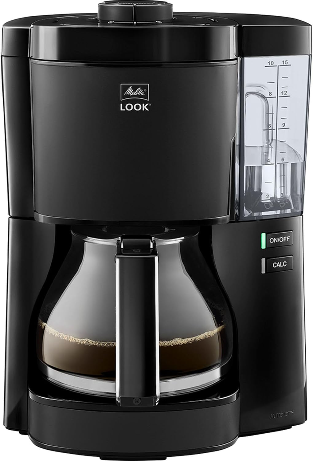 Melitta Look Therm – Espressomaschine mit Filter, Thermokaraffe und abnehmbarem Wassertank, für bis zu 10 Tassen Kaffee, schwarz
