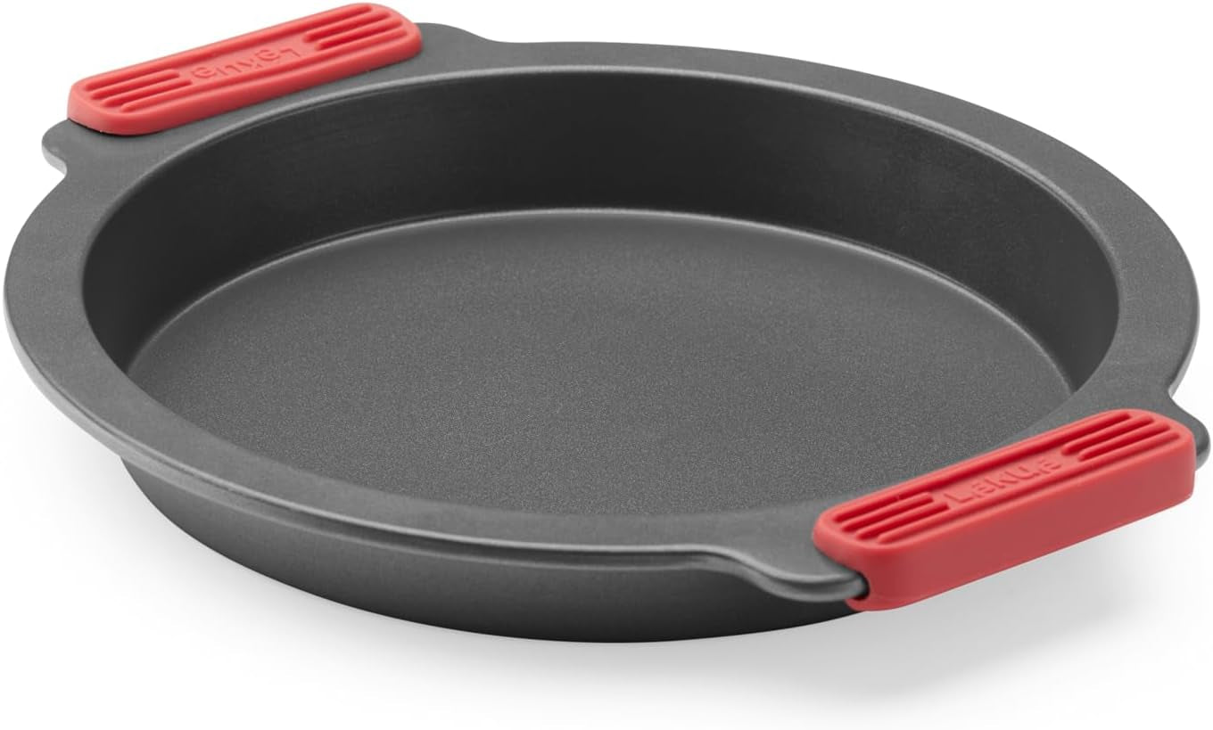 Lékué Muffin-Backform, Antihaftbeschichte, Metall, 6 Muldenformen und Backbleche Naty Shop Runde 28 cm