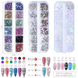 4200 Stück Strasssteine ​​​​Für Nägel, Nagelglitzer, Pailletten, Nagelaufkleber Mit Kristallen, Nagel-Edelsteinen, Diamanten Für Nagelkunst, Einschließlich Wachsstift Für Strasssteine ​​​​Und Strass-Picker