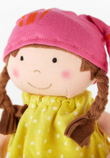 SIGIKID 39411 Kleine weiche Mädchenpuppe, Babyspielzeug, empfohlen ab 6 Monaten, gelb