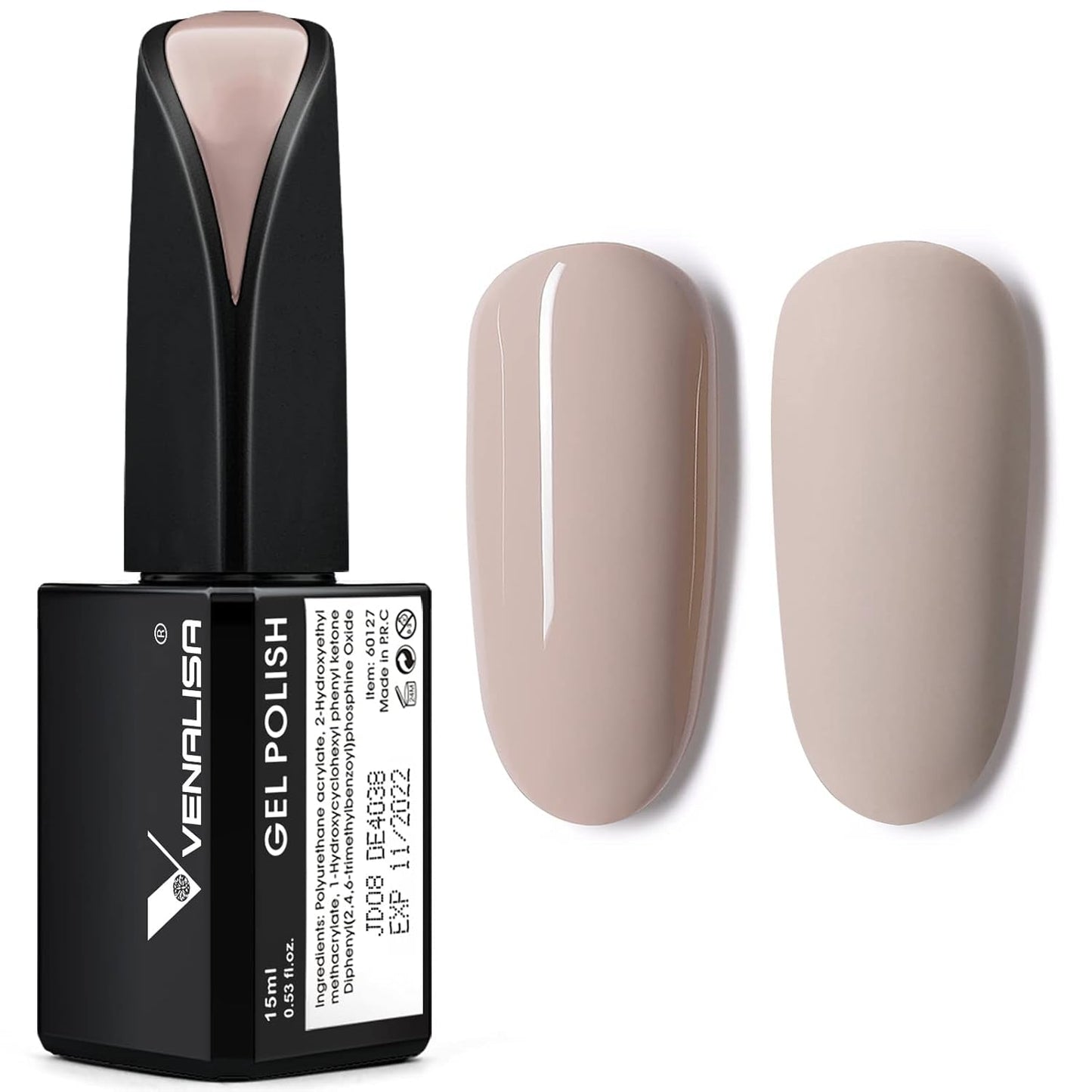 VENALISA Korallenorange UV-Nagellack, 15 ml, Gel-Nagellack für UV-Nagellampe, transparente Korallenorange-Gel-Nagellackmodelle für DIY-Nageldesign