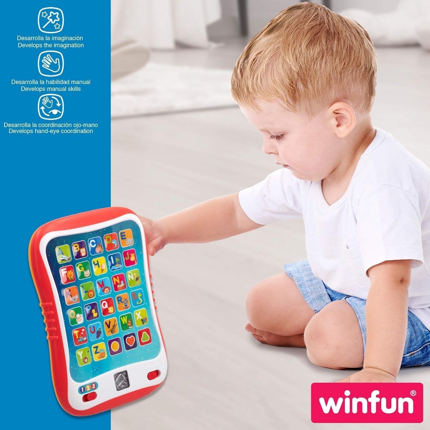 winfun ColorBaby 44256 Lerntablett mit Licht und Sound, Babyspielzeug, Naty Shop