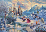 Schmidt Spiele 59671 Thomas Kinkade, Disney, Die Schöne und das Biest, Magischer Winterabend, Puzzle 1000 Teile Puzzle Naty Shop