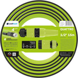 Cellfast QUATTRO Gartenschlauch, langlebig, leicht, 4-lagiger, UV-beständiger Drahtschlauch, Kreuzgeflecht, 20 Bar, 3/4 Zoll, 15 m, 10-074