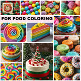 Lebensmittelfarbe – 7er-Set, 12 ml, Lebensmittelfarbe zum Backen von Kuchen – lebendige Lebensmittelfarbe für Kuchendekoration, Schleim-Heimwerken, Schleimherstellung