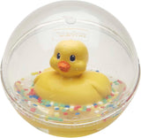 Fisher-Price WaterMates Ducky Ball, lustige Ente im Konfettiball, Babyspielzeug, Spielball, Badespielzeug, ab 3 Monaten, 75676 Babyspielzeug Naty Shop