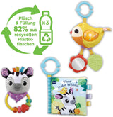 VTech Baby – Baby's Animal Friends Geschenkset – Spielzeugset mit Stoffbuch, singendem Vogel und Zebrarassel – für 0–24 Monate Babyspielzeug Naty Shop