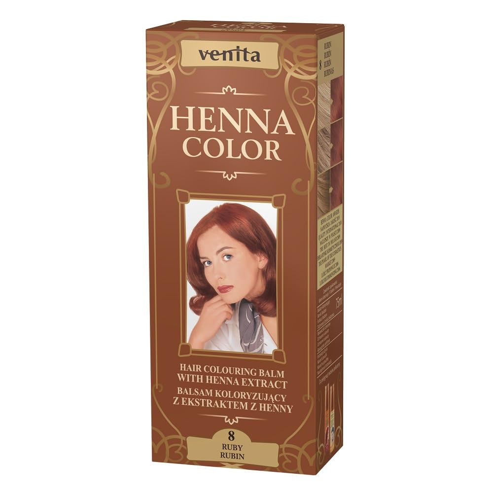 Henna-Farbe 111 Naturblond, Haarspülung, Haarfarbe, natürlicher Haarfarbeffekt, Henna-Öko-Haarfärbemittel, Naty Shop, Rubinrot, 1 Stück (1 Stück)