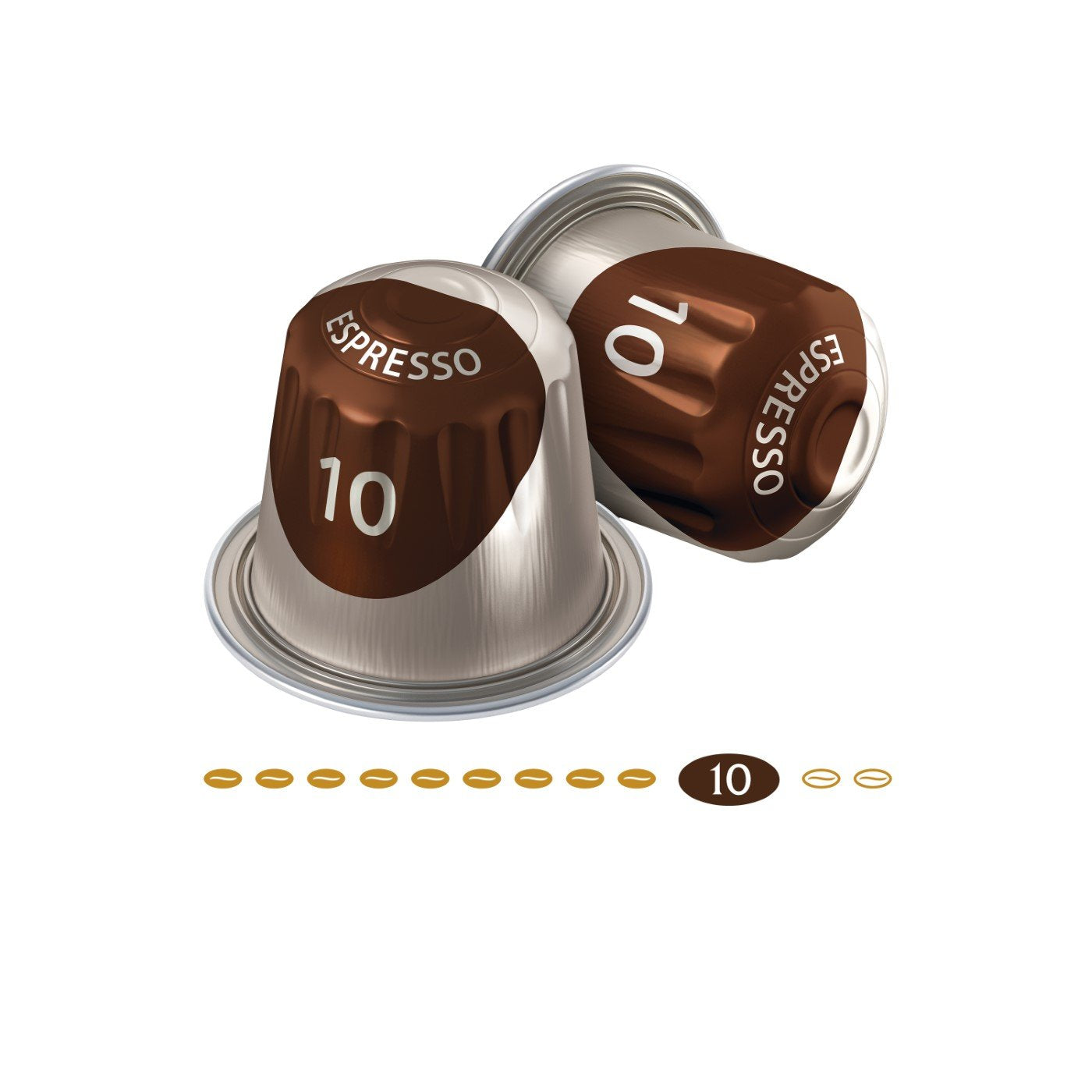 Kaffeekapseln Lungo Intenso, Intensität 8 von 12, 200 Nespresso®* kompatible Kapseln, 10 x 20 Getränke & Kapseln Espresso Intenso, Intensität 10.100 Nespresso®* kompatible Kaffeekapseln, 10x10