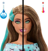 Barbie-Party-Puppe ausgepackt und Zubehör, Geburtstags-Haustier-Serie, 10 Überraschungs-Party-Stern-Set, inklusive Farbwechseleffekt und Kuchendekorationen JFG72