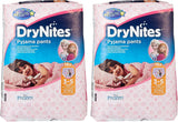 Huggies DryNites Nachtwäsche für Mädchen, 3–5 Jahre (16–23 kg), 2 x 16 Stück