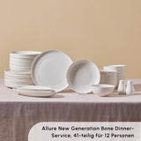 Karaca Allure Geschirrset für 12 Personen, New Generation Bone – Raffiniertes Set für eine anspruchsvolle Esskultur