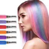 Sofortige Haarfarbe, 6 Farben, temporäre Haar-Mascara für Mädchen und Frauen, waschbare Haarkreide, Regenbogen-Haar-Mascara, Haarfarbe für Karneval, Halloween, Cosplay, Party, Geburtstag (A), Naty Shop Haarfarbe