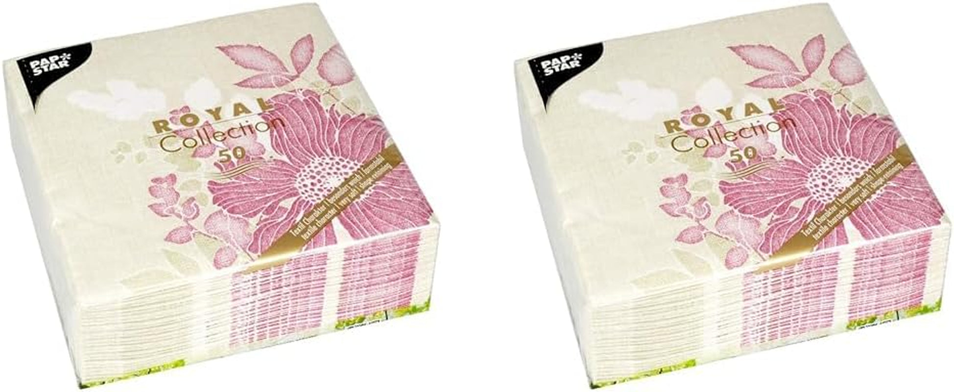 Papstar, 50 Servietten „ROYAL Collection“ 1/4 Falz 40 cm x 40 cm Fuchsia „Annabel“, #85015