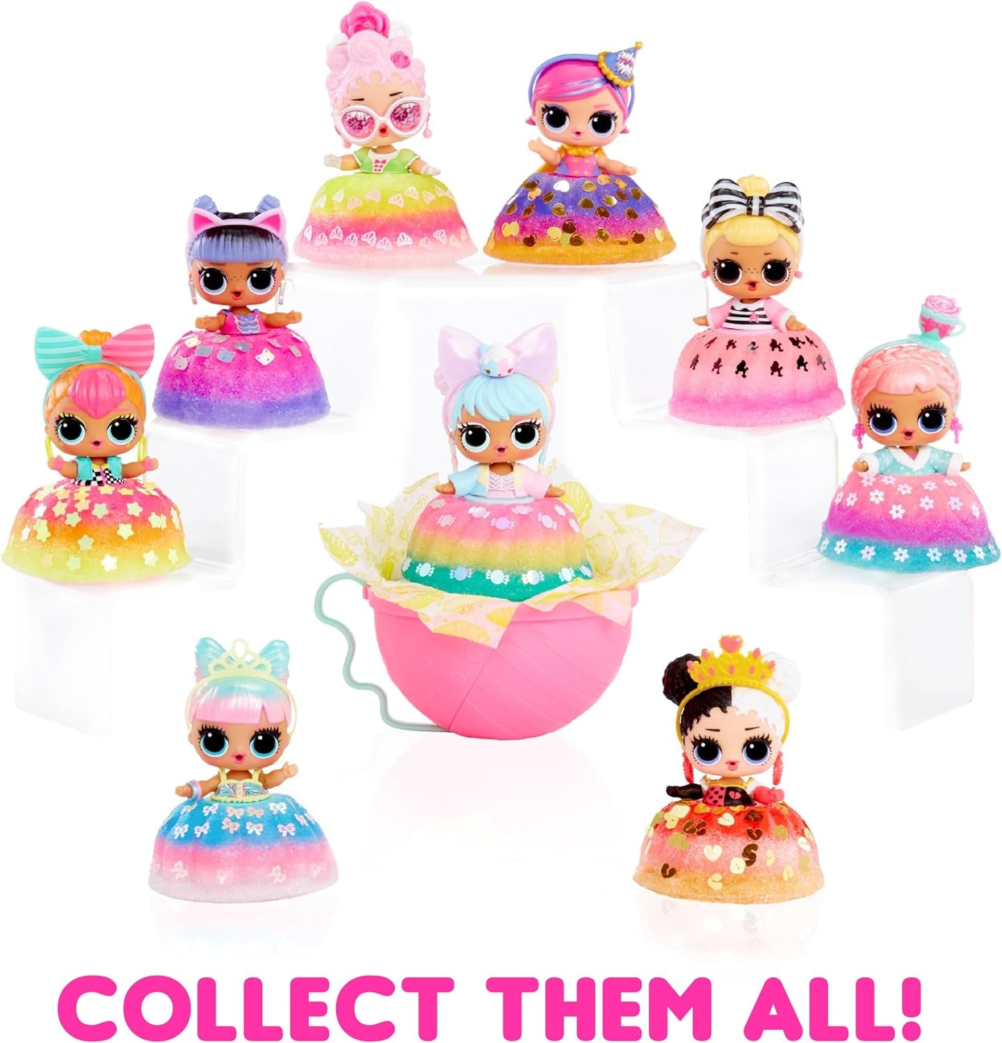 L.O.L. Überraschung! Mix & Make Birthday Cake Tots – Mit Sammelpuppe, DIY-Kuchenkleid, „Backen“ und Dekorieren des Kuchens, Zutaten und Glitzerstreuseln – Puppe mit Kuchenkleid – Ideal für Mädchen ab 3 Jahren Naty Shop Dolls