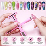 SUPWEE 5-in-1-Nagelmagnet-Werkzeug, rosa Katzenaugen-Magnet für Nägel, Multifunktions-Magnetstift, DIY Magic 3D-Magnetstift-Set, Nagelkunst-Magnetstift für Nagelkunst, Diy-Zubehör