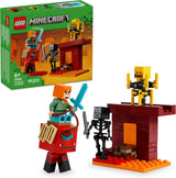 LEGO Minecraft Lava Duel of the Deep, Spielzeug für Videospiel-Fans, Festung mit Minifiguren einschließlich Alex, Skeleton Wither, Lohe und Strider, Geschenk für Mädchen und Jungen ab 6 Jahren 21266 Bausätze Besuche den LEGO-Store Standardtitel