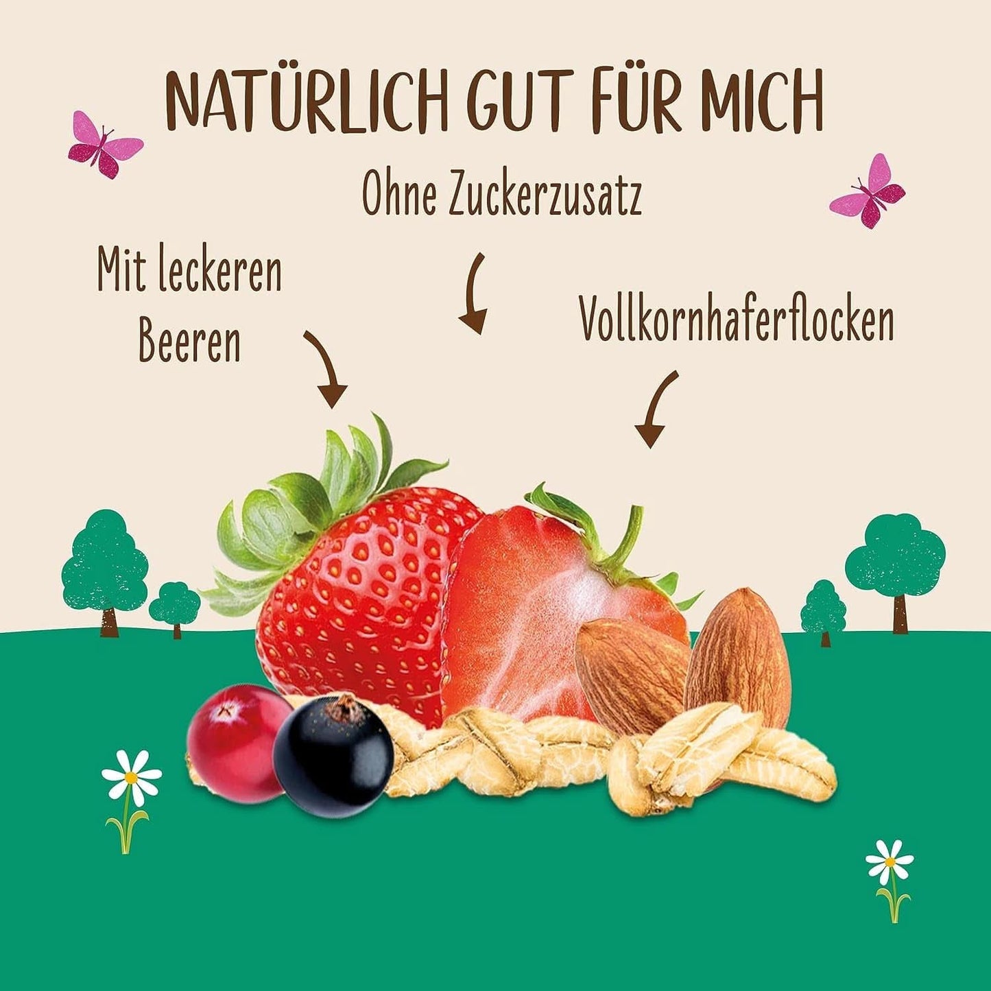 Allos, ungesüßtes Beerenmüsli, Packung 5 x 500 Gramm Cereals Naty Shop
