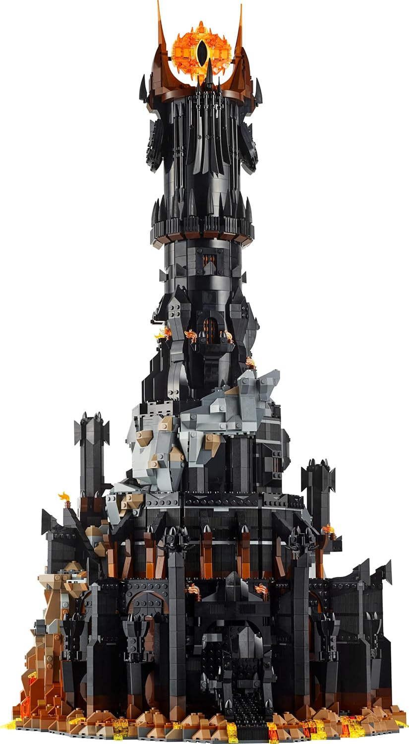 LEGO Icons Der Herr der Ringe: Barad-Door-Bauset für Erwachsene mit Sauron, Gothmog, Orc, Frodo, Sam und Gollum als Minifiguren, Film-Erinnerungsstücke, Fan-Sammlerstücke, 10333 Bausets. Besuchen Sie den LEGO-Store