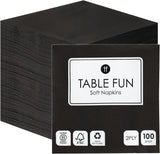 Table Kind 100 weiße weiche Servietten in Großpackung, hochwertige Servietten für Party, Catering und den täglichen Gebrauch, FSC, nachhaltig und recycelbar, hergestellt in der EU | 2-lagig | 33 cm