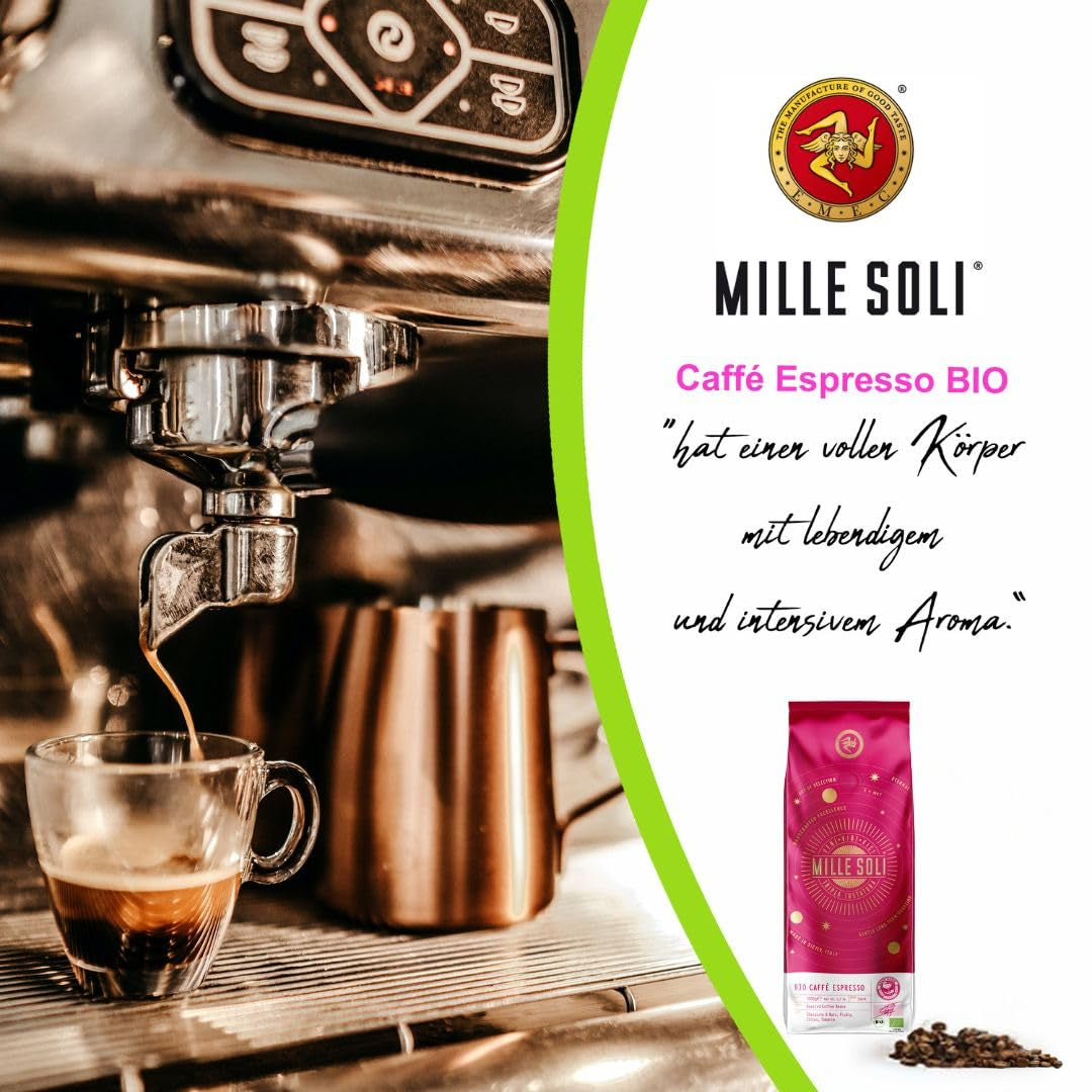 Bio-Espressobohnen 500g in versiegelter Kaffeebox – Top-Qualität und wiederverwendbar – Premium-Kaffeebohnen, geröstet in Sizilien