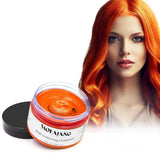 Temporäre Haarfarbe, 4,23 Unzen Farbwachs für Männer und Frauen, waschbare natürliche Farbpomade, sofortige Haarfarbe für Party, Cosplay, Halloween (rot) Naty Shop Haarfarbe Orange 120 g (1 Packung)