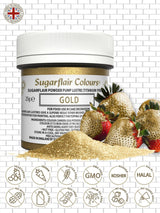 Sugarflair Pump Refill Gold – Pumpspray Lebensmittelfarbe Nachfüllpackung – 25 g