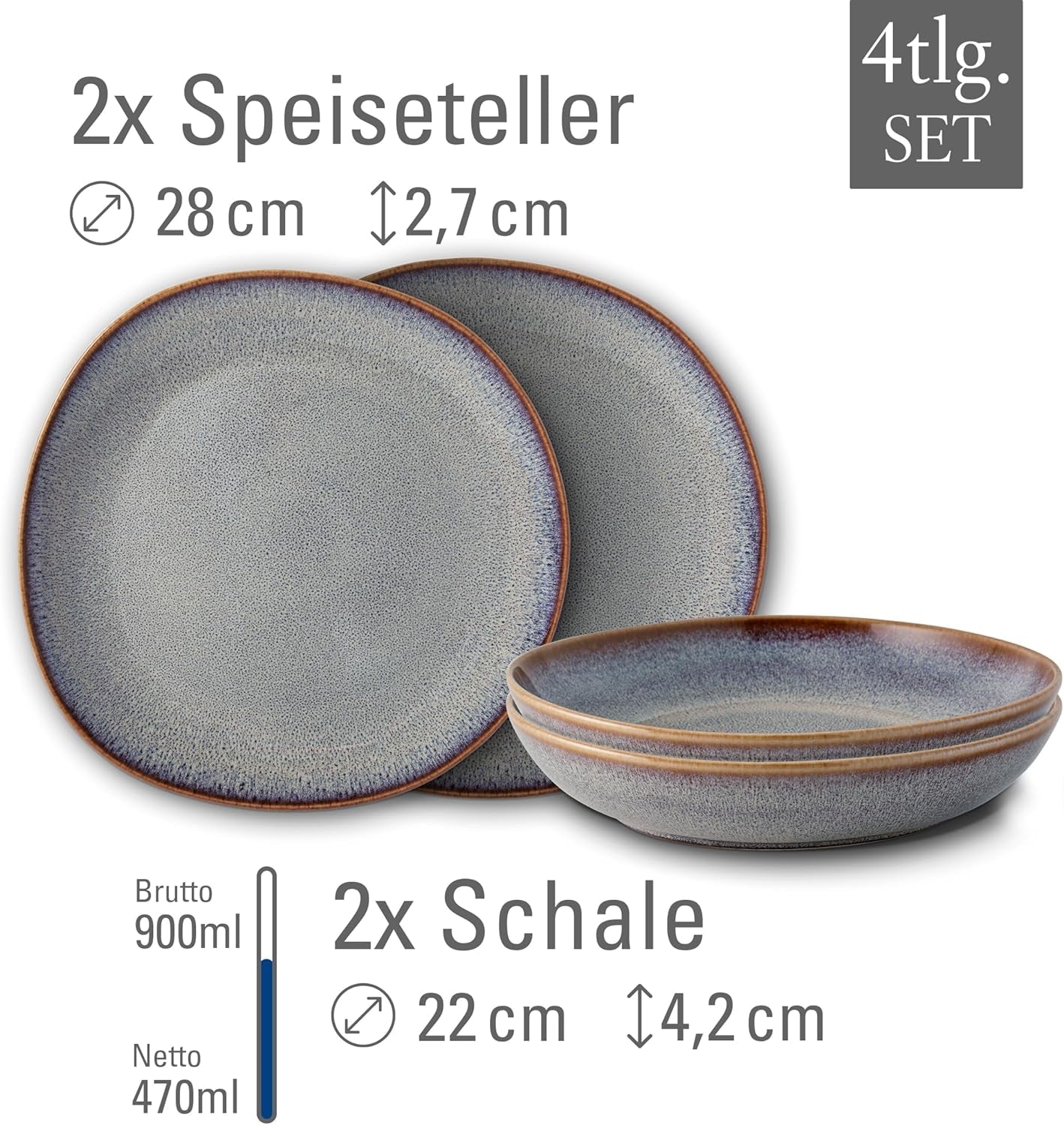 Lave Beige Tischset von Villeroy & Boch, 4-teilig, ca.