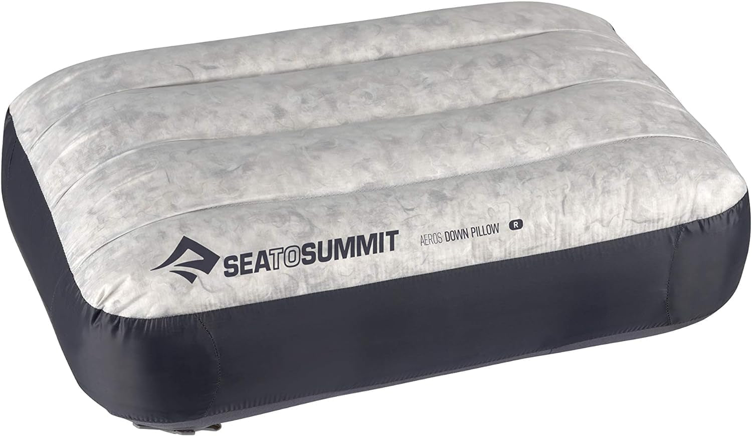 Sea to Summit – Eros Daunen-Reisekissen L – Ultraleicht und aufblasbar – 10D-Material – Premium-Daunenkissen – rutschfest – zum Wandern und Camping – 42 x 28 x 12 cm – Grau – 95 g Naty Shop Reisekissen Regular Grau