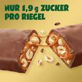 Karamell-Haselnuss-Schokoriegel voraus | 12 Schokoriegel x 35 g ohne Zuckerzusatz | 1,9 g Zucker pro Riegel | Knuspriger Haselnuss- und Karamellgeschmack | Low-Carb-Süßigkeiten | Kein Palmöl