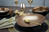 CreaTable, 23598, Serie GLAMOUR – Gold, 16-teiliges Tafelservice, Kombiservice aus Porzellan, spülmaschinen- und mikrowellengeeignet, hochwertige Herstellung