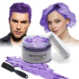 4,23 Unzen Lila Haartönung Temporäre Haarfarbe mit Pinseln, Männer Frauen Styling Haartönung Wachs, Sofortige Haarcreme Schlamm Natürliche Frisur Pomade, DIY Cosplay Halloween Haarwachs Haarfärbemittel Naty Shop Lila