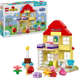 LEGO DUPLO Peppas Geburtstagshaus: Kreatives 3-Figuren-Spielzeug, Bau- und Umbauspielzeughaus für 2-Jährige, Jungen und Mädchen, fördert die Geschicklichkeit 10433 Bausätze Besuche den LEGO-Store Standardtitel