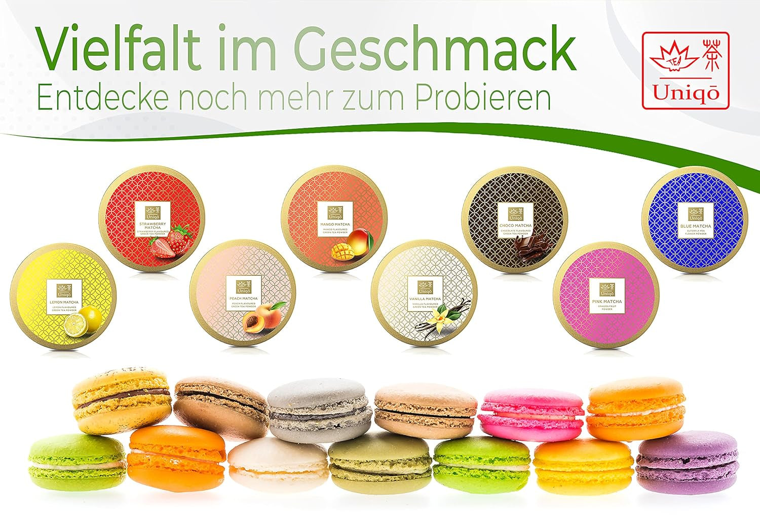 Uniqo Matcha-Teepulver 200 g in nachfüllbarer ökologischer Verpackung