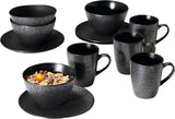 Ritzenhoff & Breker Kitwe Frühstücksset, 12-teilig, Schwarz