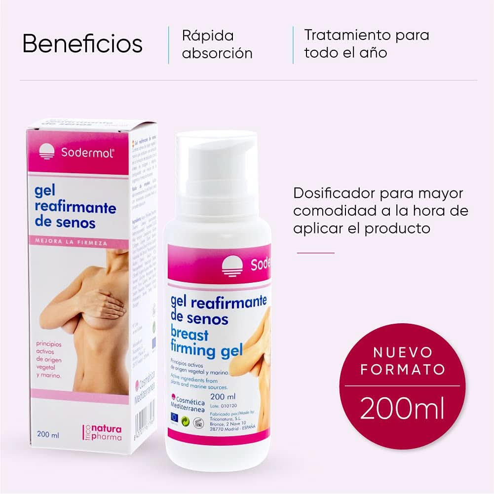 Brust- und Hautstraffungscreme mit Wirkstoffen natürlichen Ursprungs, 200 ml Kosmetik und Schönheit Naty Shop