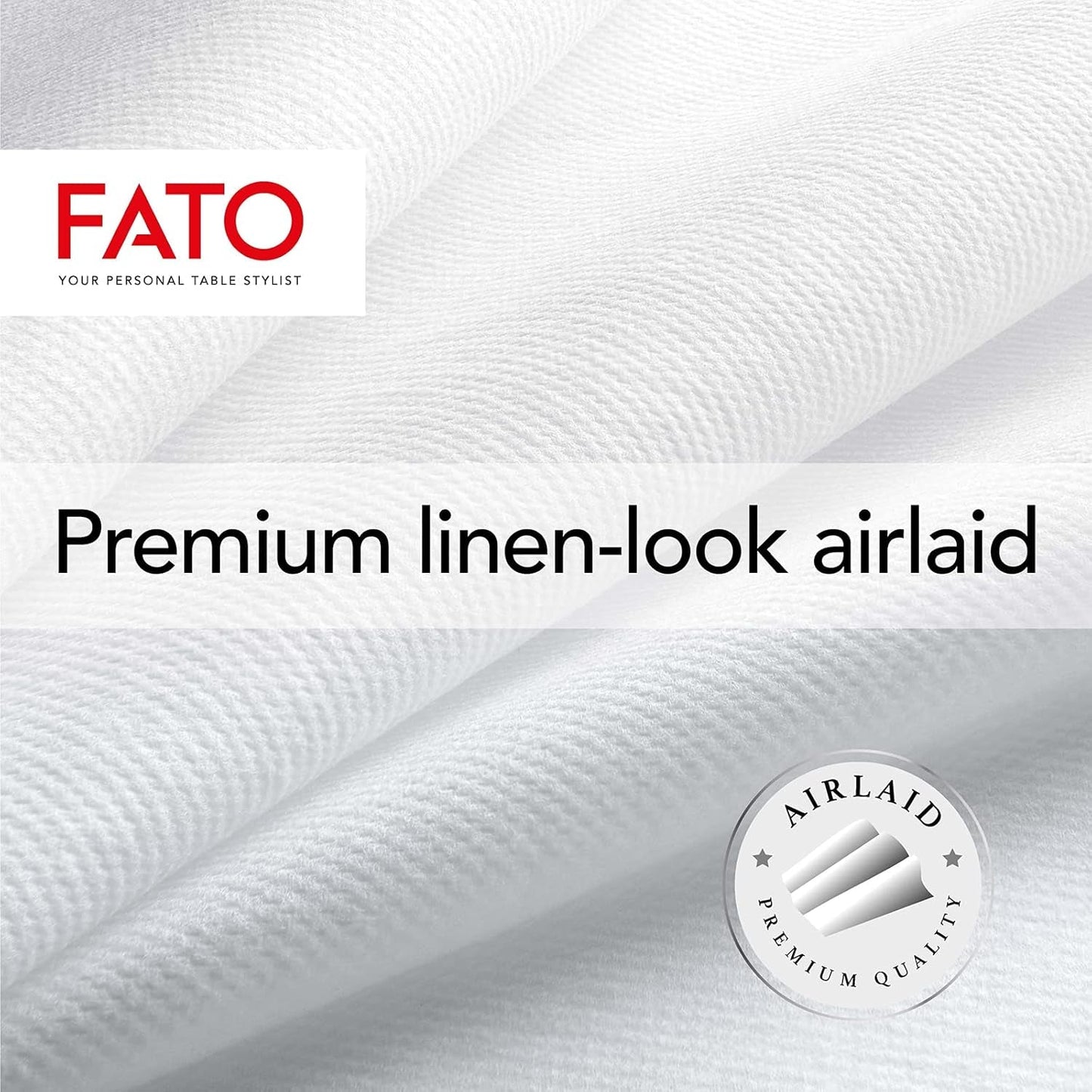 Fato - Trockenpapierservietten, Airlaid, Textileffekt, Packung mit 50 Servietten, 40X40 gefaltet im 4er-Format, Tropicana Decor