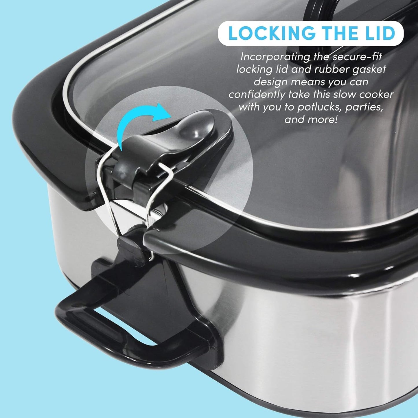 MST-5240SS Slow Cooker, 3,3 Liter, Edelstahl Slow Cooker Naty Shop