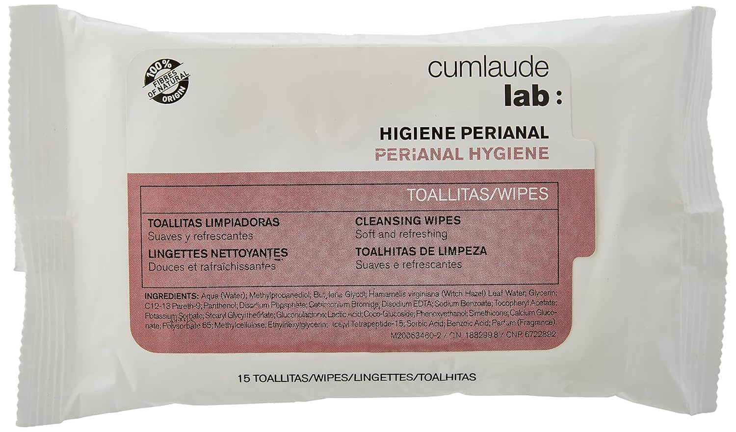 Lab - Perianal Wipes, Feuchte Reinigungstücher für die Perianalhygiene, Provitamin B5, feuchtigkeitsspendend, hypoallergen, frei von Parabenen und Alkohol, dermatologisch getestet - 15 Stück