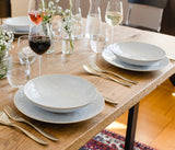 MÄSER 935079 Modernes Vintage-Geschirrset für 2 Personen, maurisches Design, 8-teiliges Tischservice, hochwertige Keramikteller und -schalen, Steinzeug, weiß