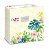 Fato - Trockenpapierservietten, Airlaid, Textileffekt, Packung mit 50 Servietten, 40X40 gefaltet im 4er-Format, Tropicana Decor