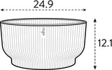 elho Vibes Fold Bowl 25 – Blumentöpfe für den Innenbereich – 100 % recycelter Kunststoff – Ø 24,9 x H 12,1 cm – Grün/Ferngrün