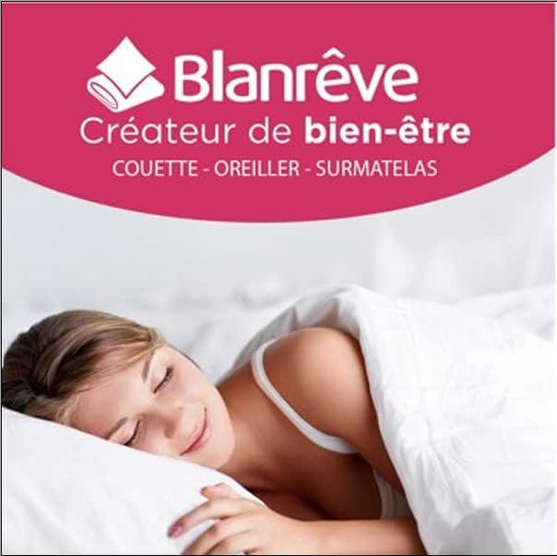 Blanrève – Steppdecke „Serenité“ – Behandlung gegen Hausstaubmilben – gemäßigte Temperatur 300 g/m² – 140 x 200 cm – für Einzelbett – maschinenwaschbar, weiß Bettdecken und Steppdecken Naty Shop