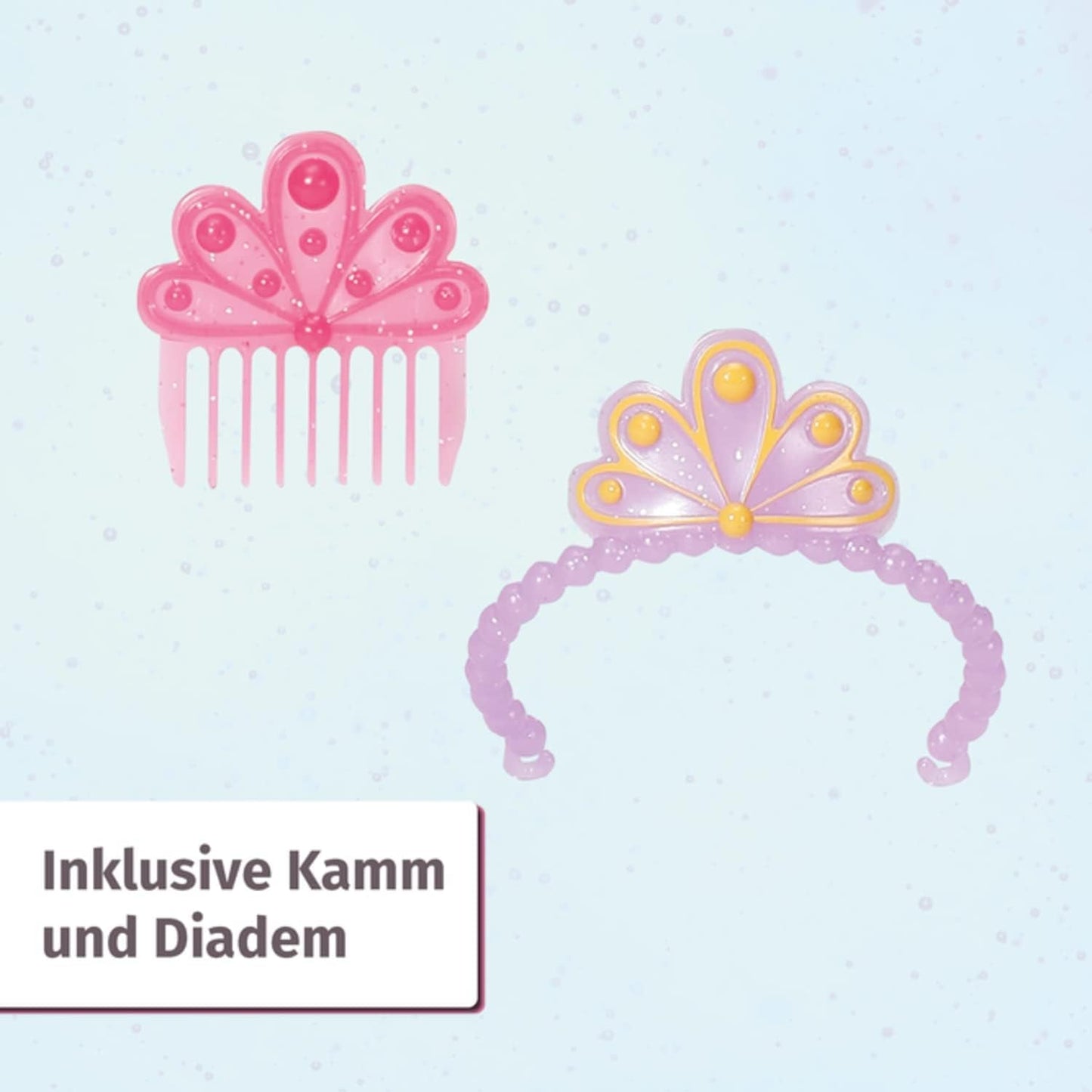 BABY Born Little Sister Mermaid 46 cm Wasserfeste Meerjungfrauenpuppe mit langen Haaren und beweglicher Glitzerflosse, inkl. Tiara und Kamm, 833681 Zapf Creation Dolls Naty Shop
