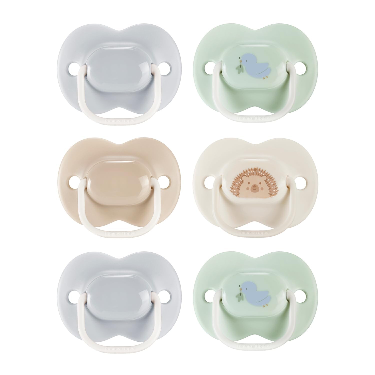 Tommee Tippee Anytime Schnuller, 0–6 Monate, Packung mit 6 symmetrischen Schnullern, BPA-frei