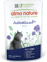 Almo Nature Functional – Darmhilfe – Nassfutter für erwachsene und ausgewachsene Katzen mit empfindlichem Darm – mit Fisch – unterstützt das Mikrobiom – 70 g (30 Stück)