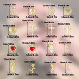 Gold Nagel Charms 80 Stück Kreuz Rose Herz Jungfrau Maria Nagel Edelsteine ​​Metalllegierung Nagelzubehör für Maniküre Design Dekorationen DIY Handwerk